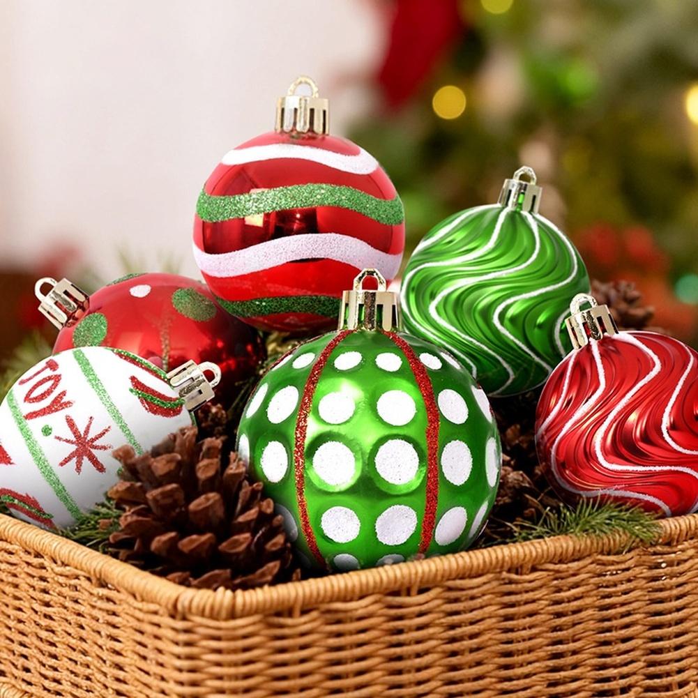 

For Christmas Tree Festive Ball Set Christmas Ornaments 24*24*6cm Complete Decorating Set Eye-Catching Display Mix Of Hues China Mainland
