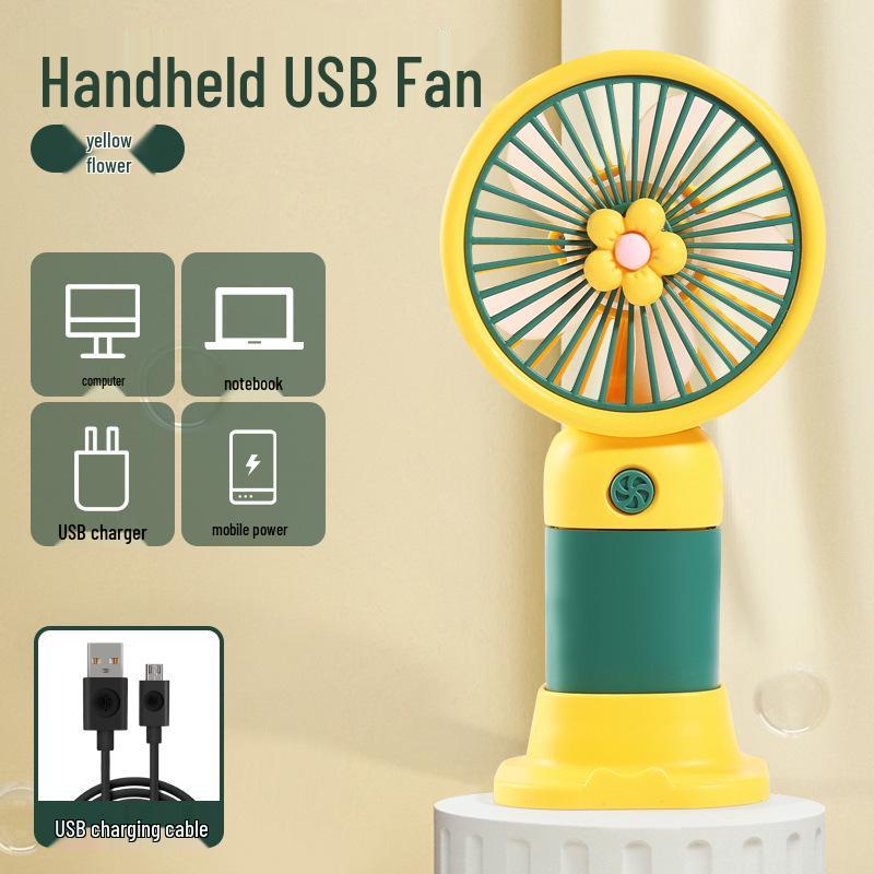 Rechargeable Mini USB Desk Fan: Portable, Strong Wind Handheld Electric Fan