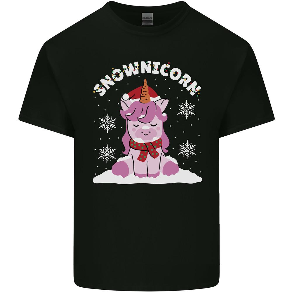 Christmas Snowicorn Funny Xmas Unicorn Mens Light Cotton T-Shirt Unisex T-Shirt XXXL