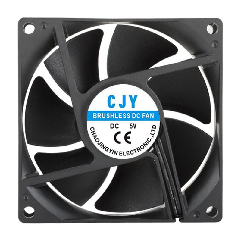 DC8025 Cooling Fan 80x80x25mm, Double Ball Bearing, 8cm Fan, 5V/12V/24V