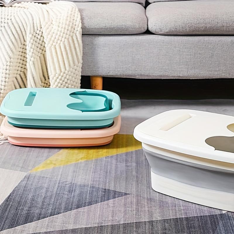 Foldable Footbath Massage Bucket With Lid Easy To Store Portable Foot Bath Tray Collapsible Foot Soak Bucket for Relaxing