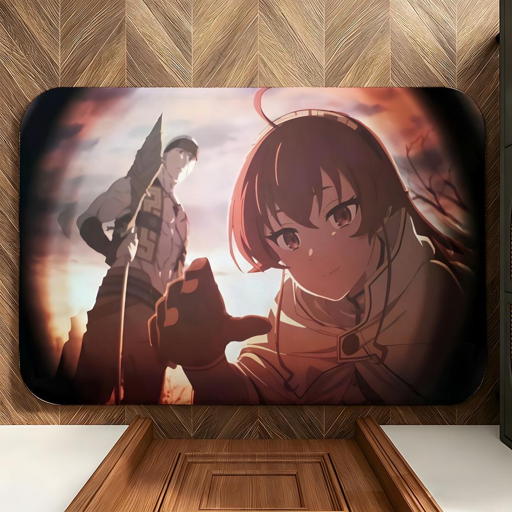 Anime M-Mushoku Tensei Floor Mat Soft Flannel Floor Mat  Suitable for Entryways, Living Rooms, Bedrooms, and Bathrooms
