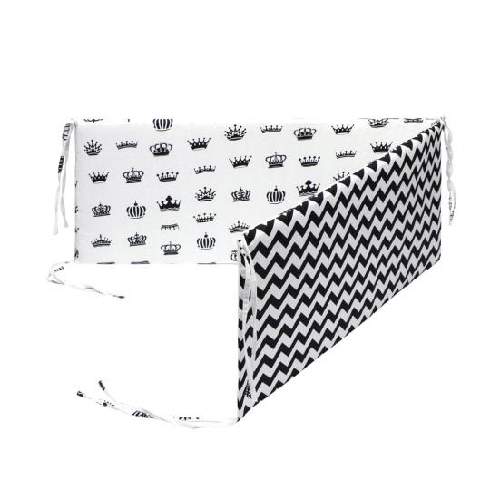 Baby Gitterbett Stoßstange Baumwolle Atmungsaktiv Gepolstert Weich Sicher Gitterbett Einlage