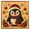Sparkling 3D Painting Canvas DIY Christmas Faux Pearl Art Kit with Frame, Santa Winter Holiday Theme Craft Supplies Beads for Adults Beginner,