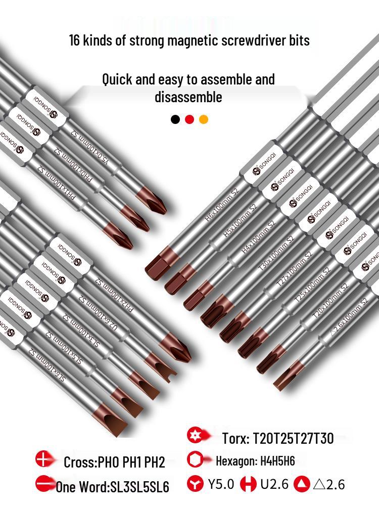 Multi-Functional Magnetic Triangle & Torx Screwdriver Bit Set for Manual & Electric Tools