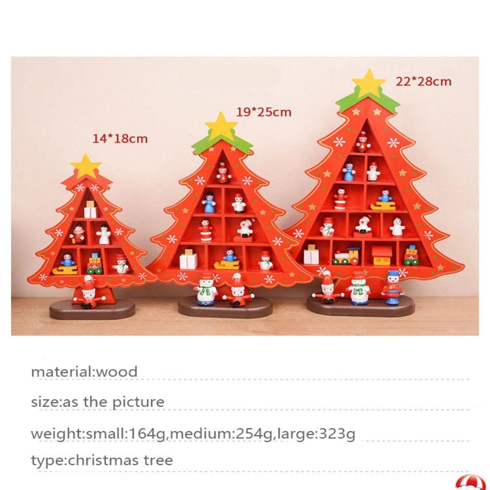 Creative Wooden Christmas Tree Ornament Mini Christmas Trees  Window Shop Mall