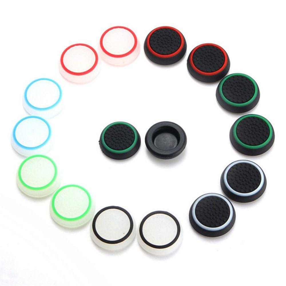 4pcs Replacement Silicone Analog 360 Joystick Cap Controller Accessories Cover Case Thumb Stick Grip