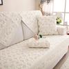Cotton Fabric Floral Embroidery Sofa Towel Anti Slip Fabric Thickened Fabric Cushion Multi Purpose Sofa Cover Backrest Mat