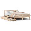 VidaXL Bed Frames Without Mattress 135x190 Cm Solid Pine Wood 3301600