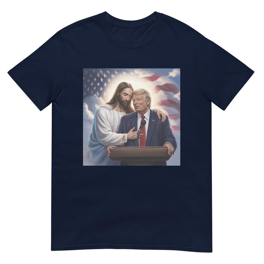 Trump Jesus Usa Patriotic President Savior Faith Pride TShirt S
