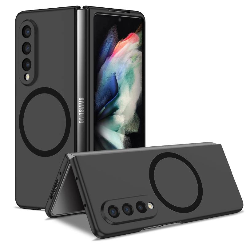 Simple Matte Magnetic Case for Samsung Z Fold 7 Fold6 Fold5 Fold4 Fold3 Magsafe Wireless Charging Shockproof Hard Shell