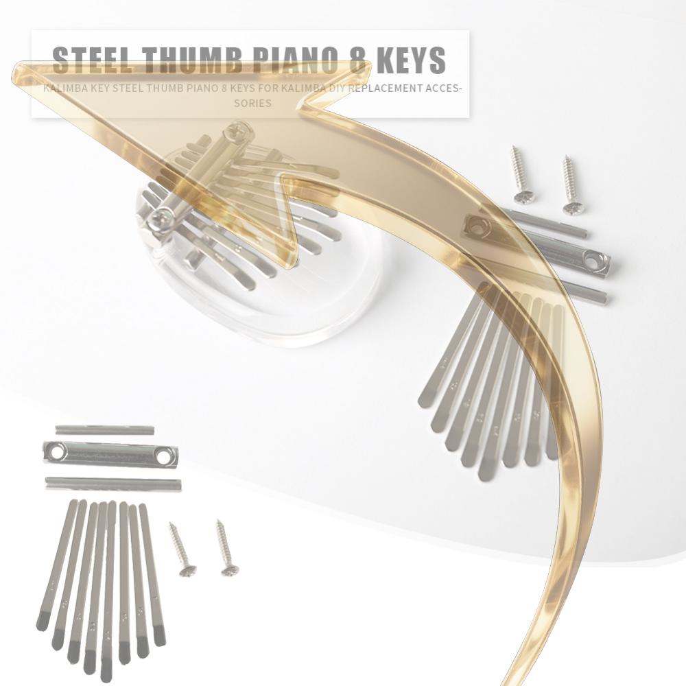 Thumb Piano Shrapnel Kalimba DIY Keys Manganese Steel Thumb Piano Repair Kit Rust-proof Thumb Piano Replacement for Musicians China Mainland