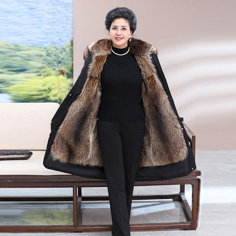 

Модная зимняя куртка со съемной подкладкой из искусственного меха лисы, утеплителем из утепленного хлопка и капюшоном с меховой отделкой для женщин 5XL