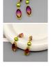 Original Japanese & Korean Iridescent Water Drop Crystal Glass Freshwater Pearl Tassel Earrings - Niche Design Ear Jewelry.