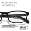 1/2PCS Light Color Changing Reading Glasses Ultra Light Trendy Multi Focus Dual Purpose Fashionable Eyewear 8892