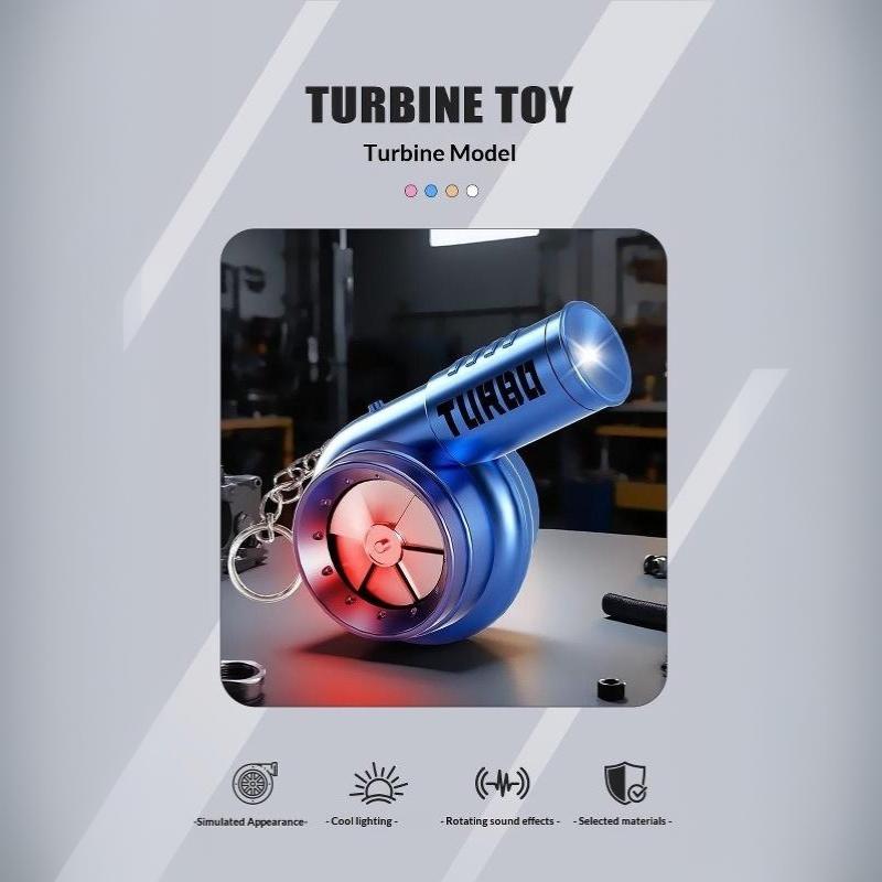Llavero con Sonido de Mini Turbo Linterna LED Portátil Colgante Ligero de Plástico para Llavero de Coche Actividad Nocturna al Aire Libre