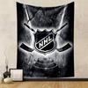 NHL Hockey League Emblem Tapestry Wall Hanging, Ice Hockey Shield Art, Sports Wall Decor for Bedroom Living Room Man Cave