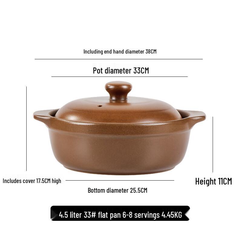 ZISIZ Traditional Unglazed Clay Pot Stew Cooker