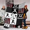 Baseball Theme Printed Blanket - Perfect for Couch, Bed, Travel & Outdoor Use | Machine Washable, Cozy & Durable.