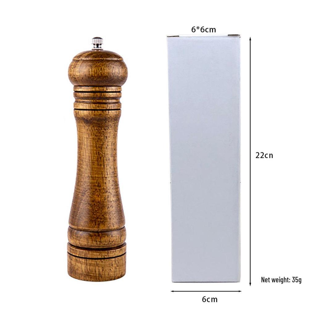 Oak Manual Grinder: 5, 8, 10 Inch Pepper & Sichuan Pepper Seasoning Bottle
