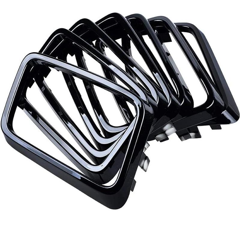 7Pcs Racing Grills for Grand Cherokee 2017+ Car Grille Cover Decoration Stickers for Jeep Grand Cherokee 2017- A