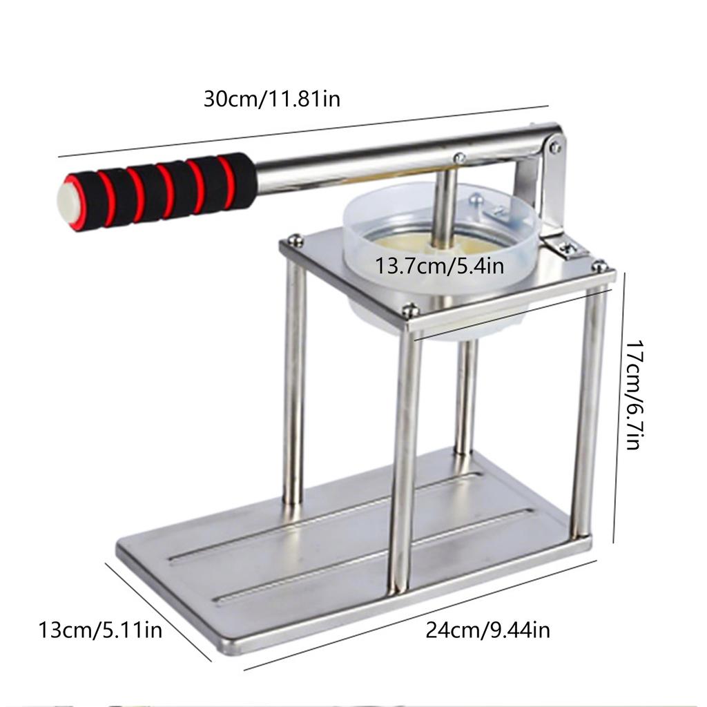 Manuell Metallsaftpresse Med Målebeger Komfortabelt Håndtak For Effektiv Fruktbehandling Oppvaskmaskinsikker Del