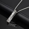 Vnox Pillar Shaped Cross Pendant Necklace, Unisex Rectangle Bar Necklaces, Cool Mens Womens Faith Jewlery Gift