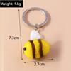 Lovely Handmade Bee Keychain Animal Key Ring Pendants for Women Girls Handbag Decor DIY Kid's Jewelry Gifts