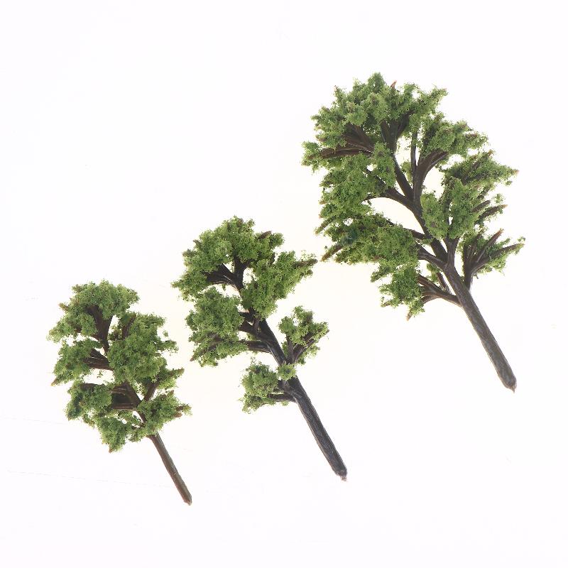 10Pcs Model Trees Ornaments Decoration Railroad Diorama Scenery Plastic Scale Scene For House Living Room Kitchen Decor