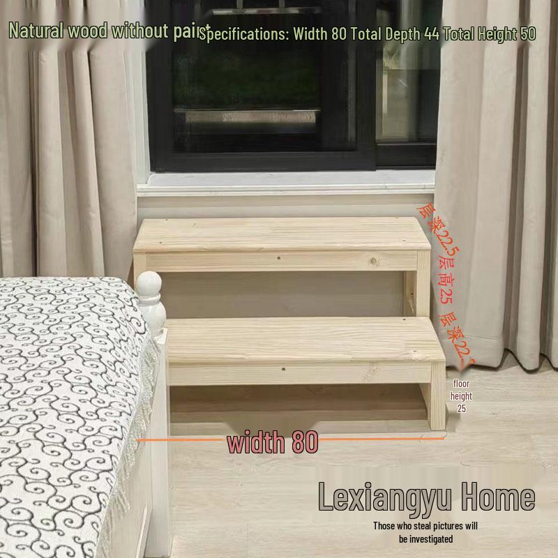 Compact Folding Solid Wood Step Stool & Ladder for Home Use