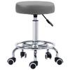 Pu Leather Rolling Stool Height Adjustable Stool Chair With Wheels For Salon Massage Spa Grey