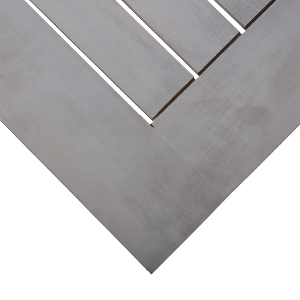 Garden Table Gray 200 x 100 x 75 cm Solid Acacia Wood