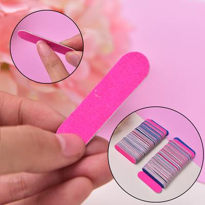 100Pcs Mini Nail Files Nail Disposable Cuticle Remover Buffers Nail Art Tools