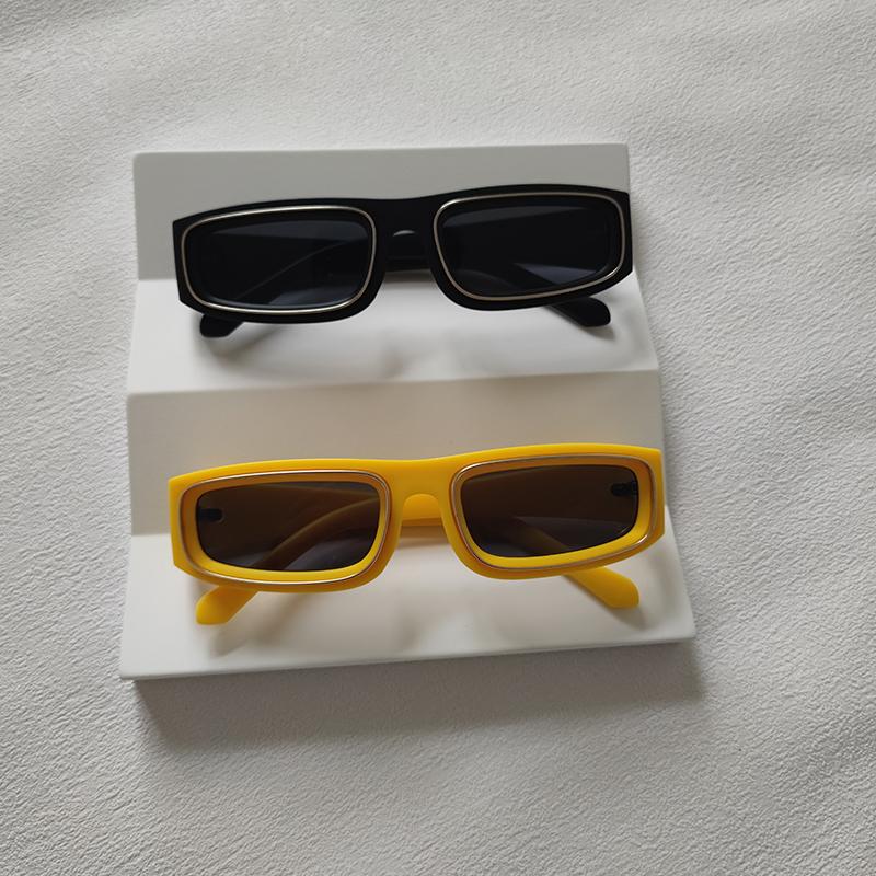 2 Pairs Per Set Small Frame Rectangle Sunglasses For Men Women Fashion Square Outdoor Eyewear Trendy Party Sun Glasses UV400