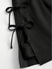 2026 Sexy Bow Tie Lace-Up A-Line Mini Skirt with Slit: Spring/Summer Essential