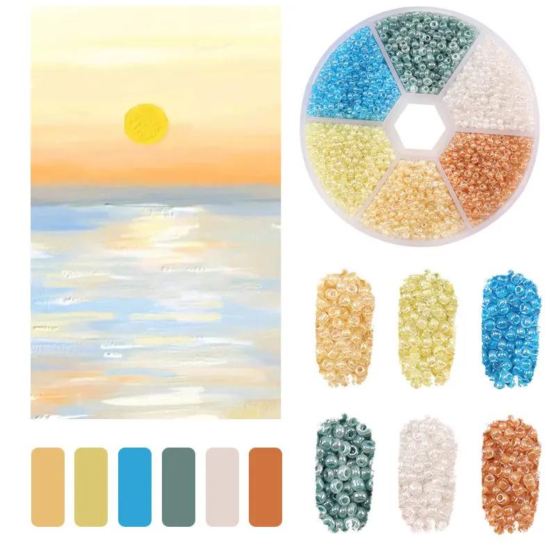 2mm Glass Seed Beads Kit Bracelet Making Kit Small Beads Assortment Colors Craft Loose Beads for Jewelry Making DIY Art Crafts