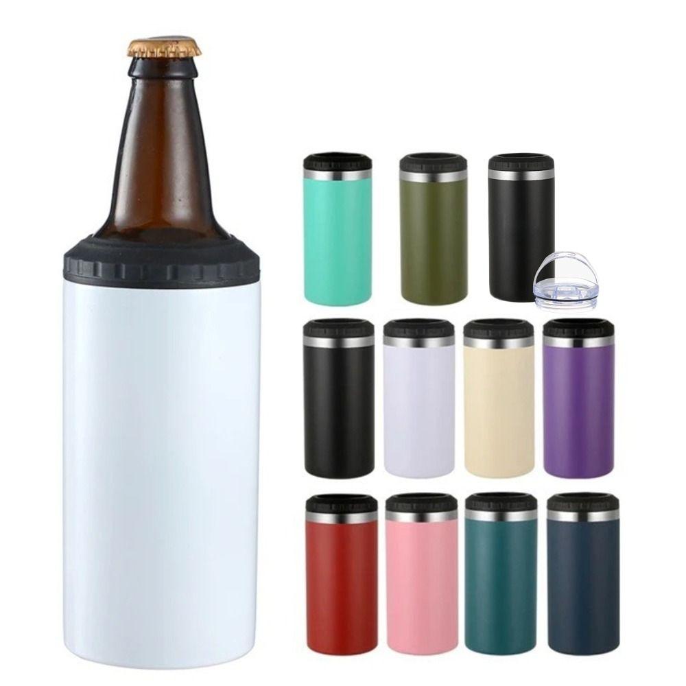 304 Stainless Steel Cola Beer Can Insulated Lids Dual Layer 16Oz Can Cooler Insulation Or Cooling High-Capacity