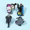 European and American Film and Television Cartoon Characters, Metal Badges, Minions Alloy Brooches, Thieves, Dad Pins, Decoration
