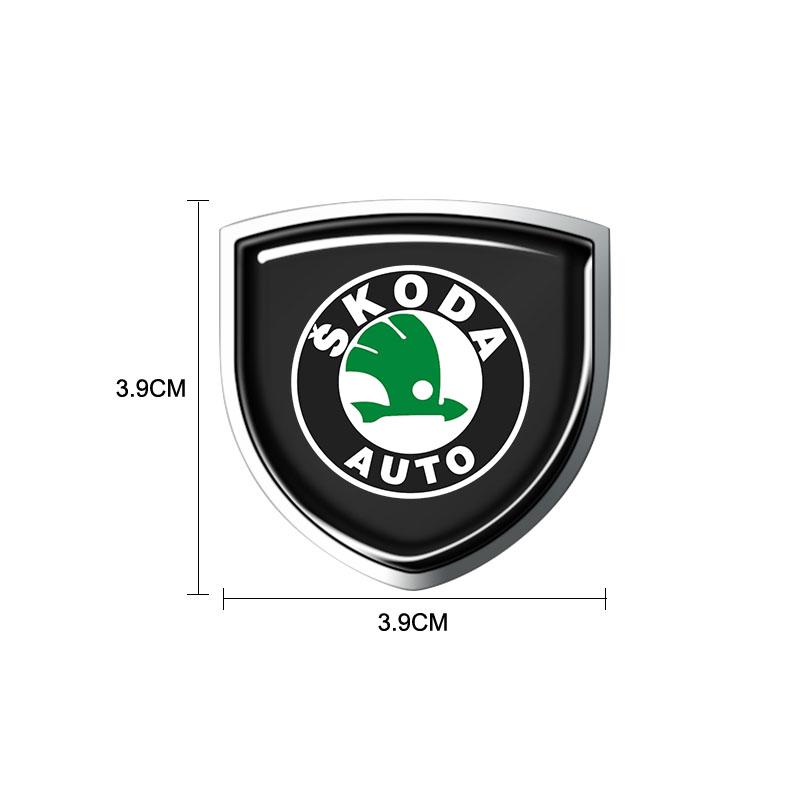 1Pcs 3D Metal Auto Door Shield Emblem Car Body Badge Sticker Styling For Skoda Octavia Fabia A7 Kamiq Kapoq Kodiaq Rapid SCALA Superb Yeti Derivati