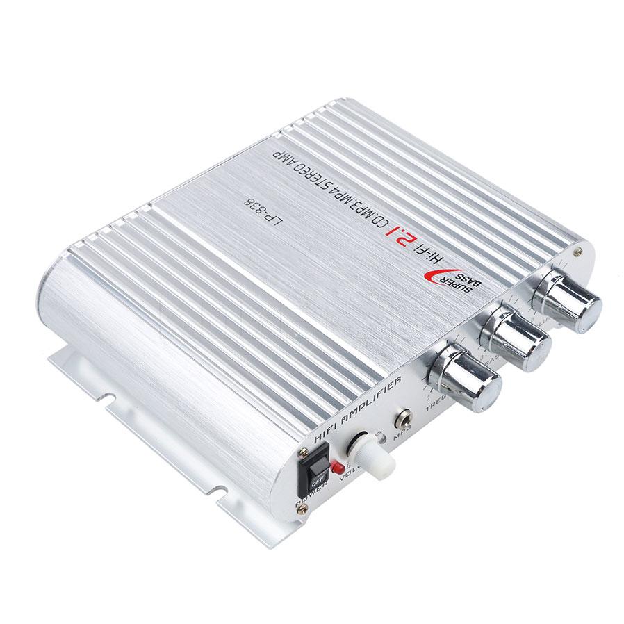 12V 20W HiFi Power Amplifiers CES FOR LVPIN-838 Stereo Home Audio Digital Sound Amplifier 2.1CH House Super Bass Lvpin 838