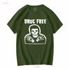 Misfits Drug Free T Shirt 80s Punk Rock Vintage Blac 1717 vintage Washed fashion Stylish Breathable streetwear graphic