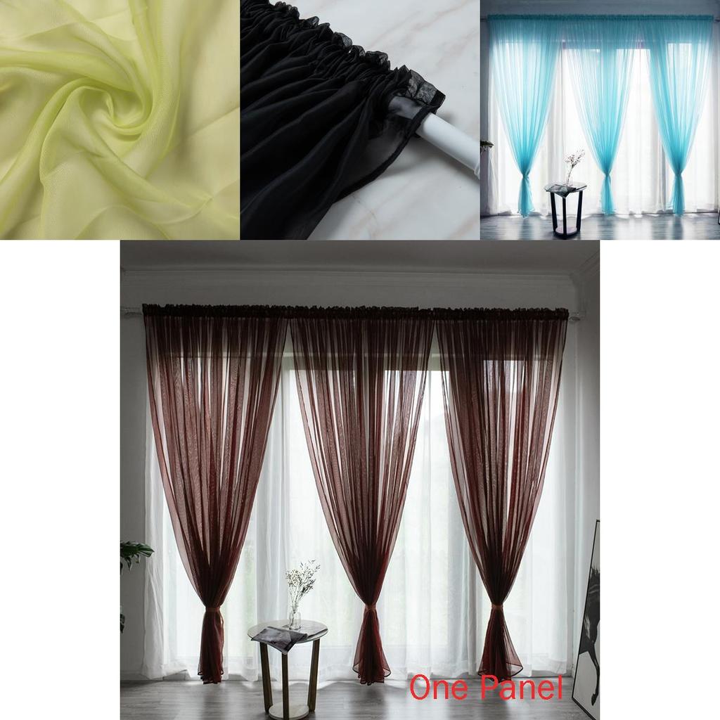 Elegant Solid Sheer Panel Window Curtain In Vibrant Colors For Any Room Dcor