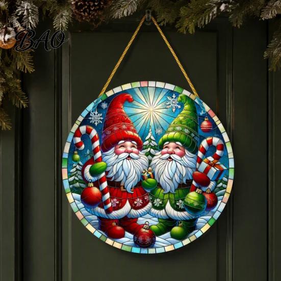Xmas Tree Hanging Charms Christmas Ornaments, Acrylic Festive Pendants with Lanyard for Ornaments Holiday Party Home Decoration, Indoor Scene