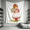 Sarah Kay Wall Tapestry Aesthetic Wall Hanging Printed Fabric Blanket Decorative Tapestries for Bedroom Living Room Home Decor