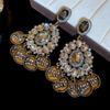 Silver Needle Retro Diamond-Inlaid Water Drop Tassel Earrings: Vintage Style, Light Luxury, High-End Feel, Fashionable Stud Accessories.