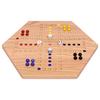 Wahoo Marble Game Board Set 16 Wide Solid Oak Wood DoubleSided Game Board with 16mm Marbles and Dice Included Perfect for Indoo