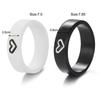 Trendy Black and White Metallic Lacquer Women's Ring Set Statement Jewelry 2pcs/set