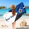 Hamburger SV Custom Beach Towel, Personalized Name Text Print, Football Logo Soft Quick‑Dry Towel Holiday Gift