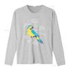 Blue and Gold Macaw Anatomy T shirt for Funny Parrot Lover Cute Pet Bird Mom Dad Top vintage Washed Stretched fashion