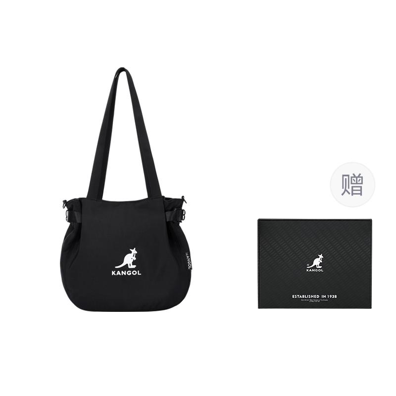 New KANGOL Nylon Large Capacity Shoulder Bag Crossbody Bag Unisex Glacier Blue/Black/Peach Pink/Mint Green/Khaki KGC1510
